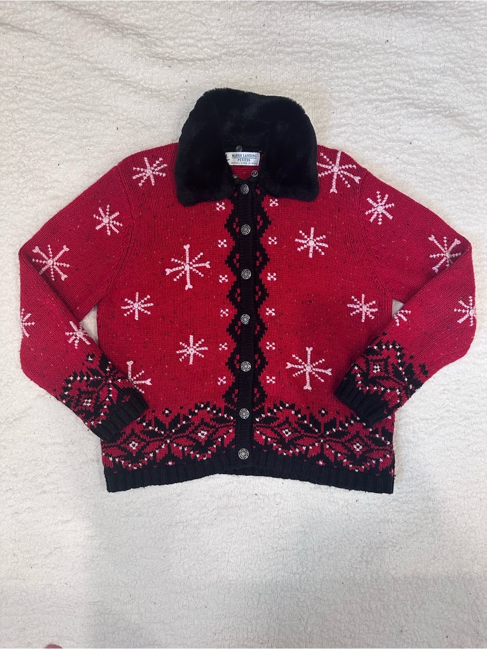 Vintage Marsh Landing Women’s Holiday Winter Sweater Size petite large #C0042